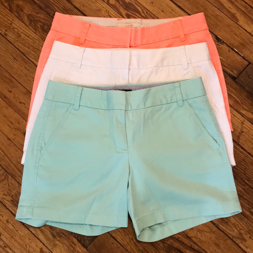 Size 4 J Crew Chino Shorts 3 Pack